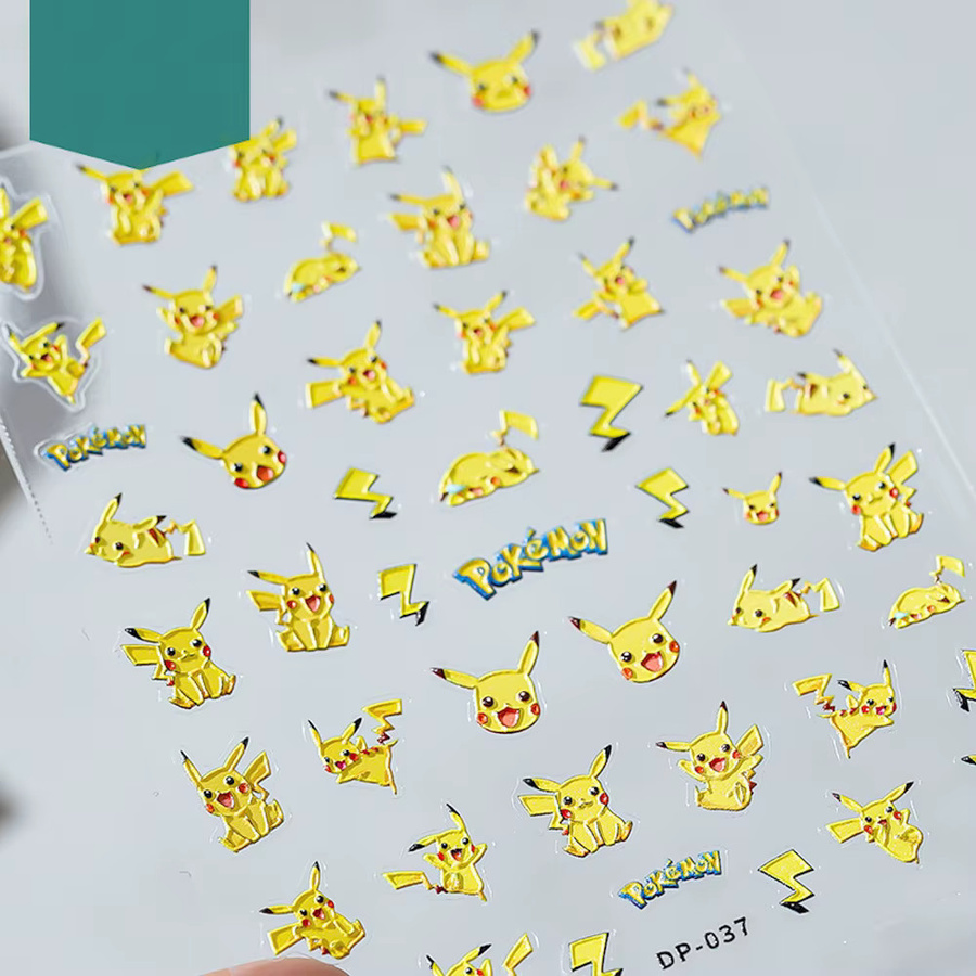 Bandai Pokemon Nail Art Aufkleber, Glänzend, Unisex - Bild 2