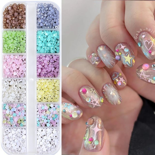 MAFANAILS Nagelcharms, 3D Macaron Perlen, Glänzend, Unisex - Bild 1
