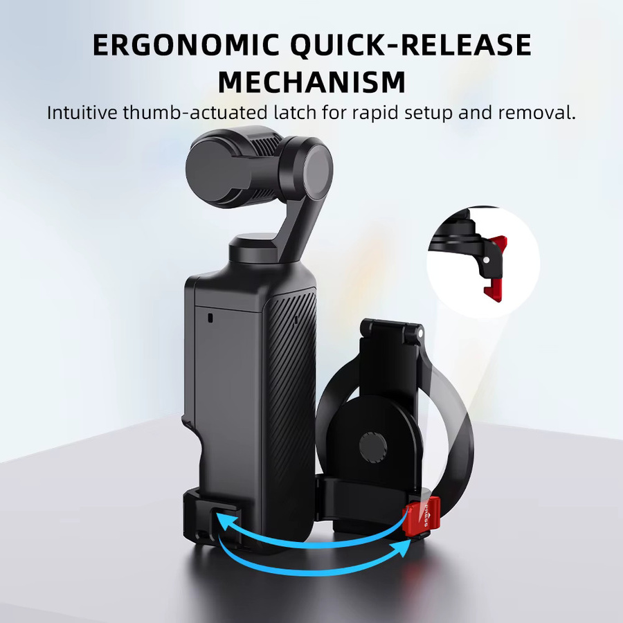 BRDRC Pocket 4 Magnetische Halterung in Schwarz für DJI Pocket 3 als Video Live-Streaming Teleprompter-Halter und Telefonhalterung Erweiterung - Bild 5