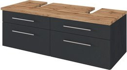 HELD MÖBEL Waschtischunterschrank Davos in Grau, Wandmontage, B/H/T: 120 x 41 x 47 cm - Bild 1