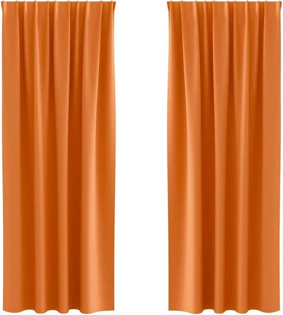 vidaXL Verdunkelungs-Vorhang mit Ringen aus Polyester in Orange, Höhe: 240 cm, Breite: 140 cm - Bild 1