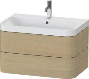 Duravit Möbelwaschtisch Happy D.2 Plus in Beige mit 1 Handtuchhalter und 2 Schubladen, B/T: 77,5 x 49 cm - Bild 1