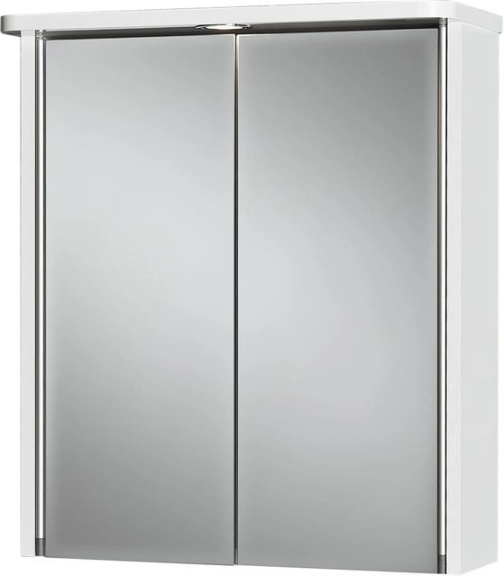 Jokey Spiegelschrank Tamrus mit LED-Beleuchtung und internen Regalen in Weiß, B: 65 cm, T: 21 cm, H: 63 cm - Bild 1