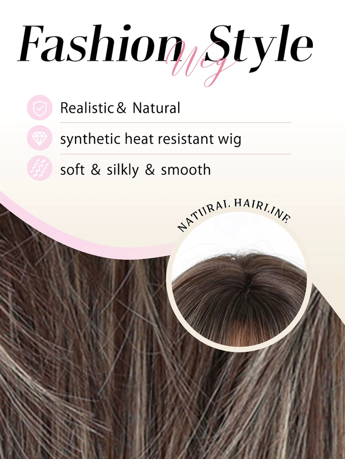 EASIHAIR Perücke, blond-braun Ombre, lang, glatt, Damen, synthetisch - Bild 2