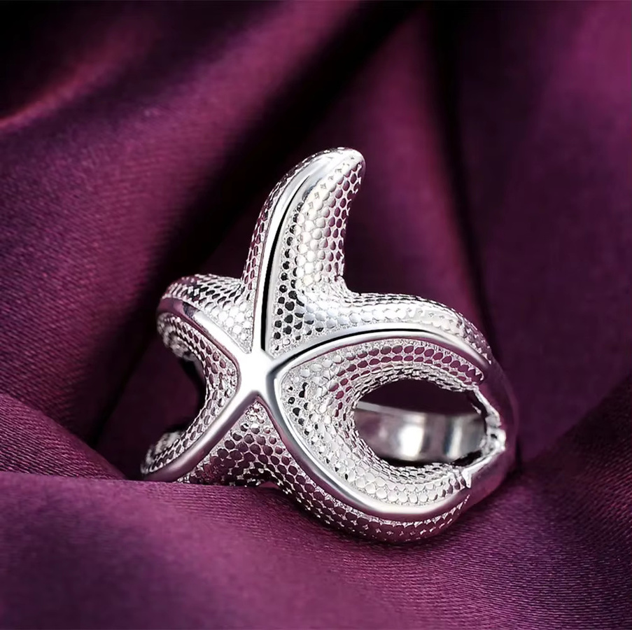 URMYLADY Ring 925 Silber, Seestern, Damen - Bild 3