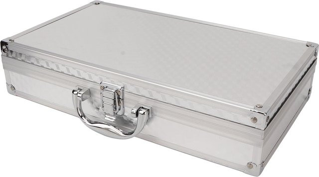 Shoemst Multifunktionale Aufbewahrungsbox aus Aluminium mit Schnallenverschluss in Silber - Bild 1