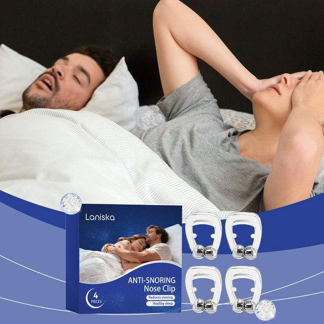 Laniska Anti-Schnarch-Nasenklammer, Silikon, Unisex - Bild 1