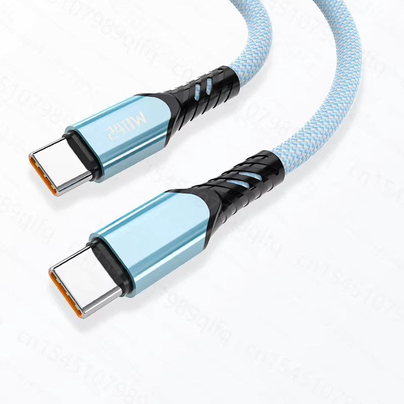 NNBILI USB-C zu USB-C Kabel 240W PD Schnellladekabel QC4.0 für MacBook Samsung iPhone in Schwarz und Blau - Bild 7