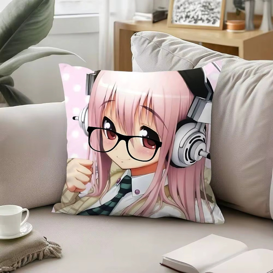 52TOYS Super Sonico Kissenbezug aus Polyester mit Reißverschluss, Mehrfarbig, B/T/H: 40 x 40 x 40 cm - Bild 3