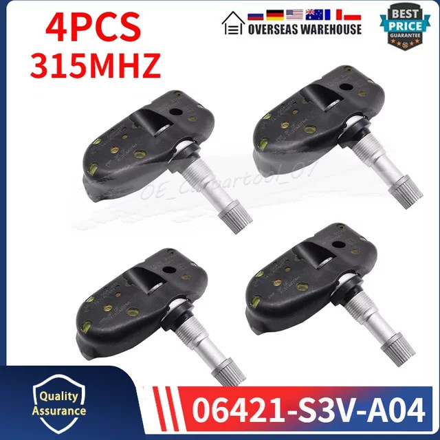 GANGLE Reifendruckkontrollsensor TPMS 315MHz in Schwarz für Acura MDX RL TL und Honda Odyssey Pilot Ridgeline - Bild 1