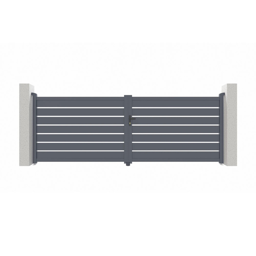 Casanoov Elektrisches Flügeltor Vogel in Grau aus Aluminium mit Drehtorantrieb Ranger B150, B/H: 400 x 140 cm - Bild 2