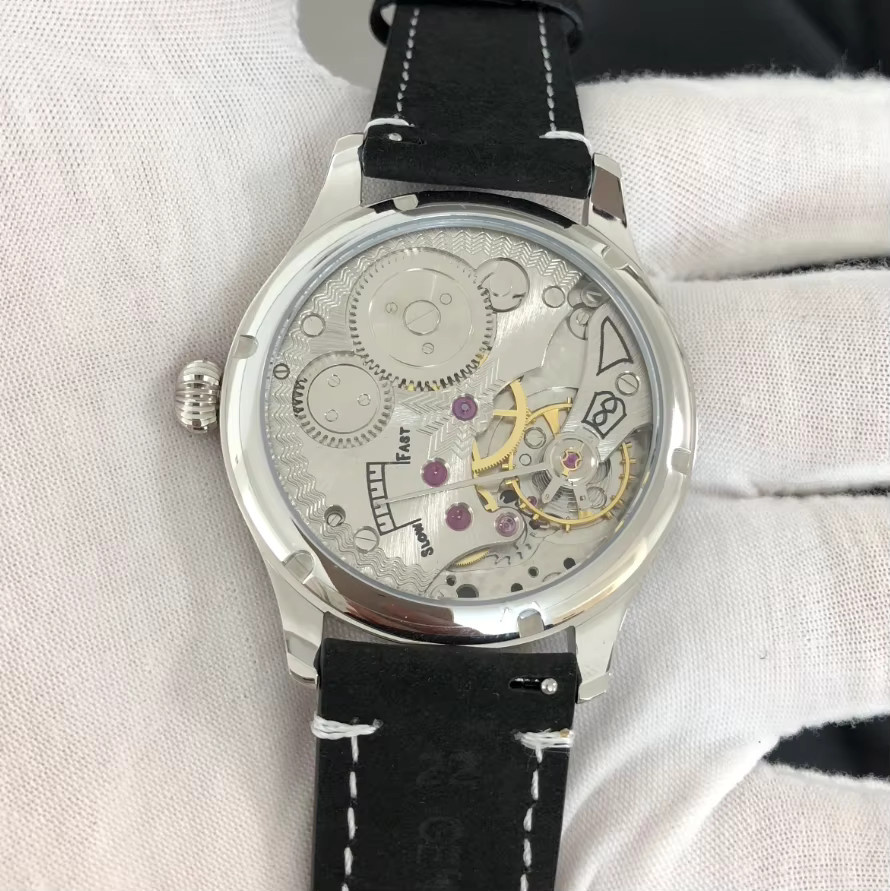 SEAKOSS Fliegeruhr, Handaufzug, Edelstahlgehäuse, Leder, Unisex - Bild 2