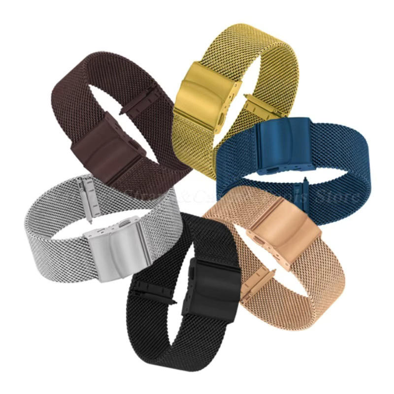 qinband Uhrenarmband Milanaise, Edelstahl, Silber, Unisex - Bild 3