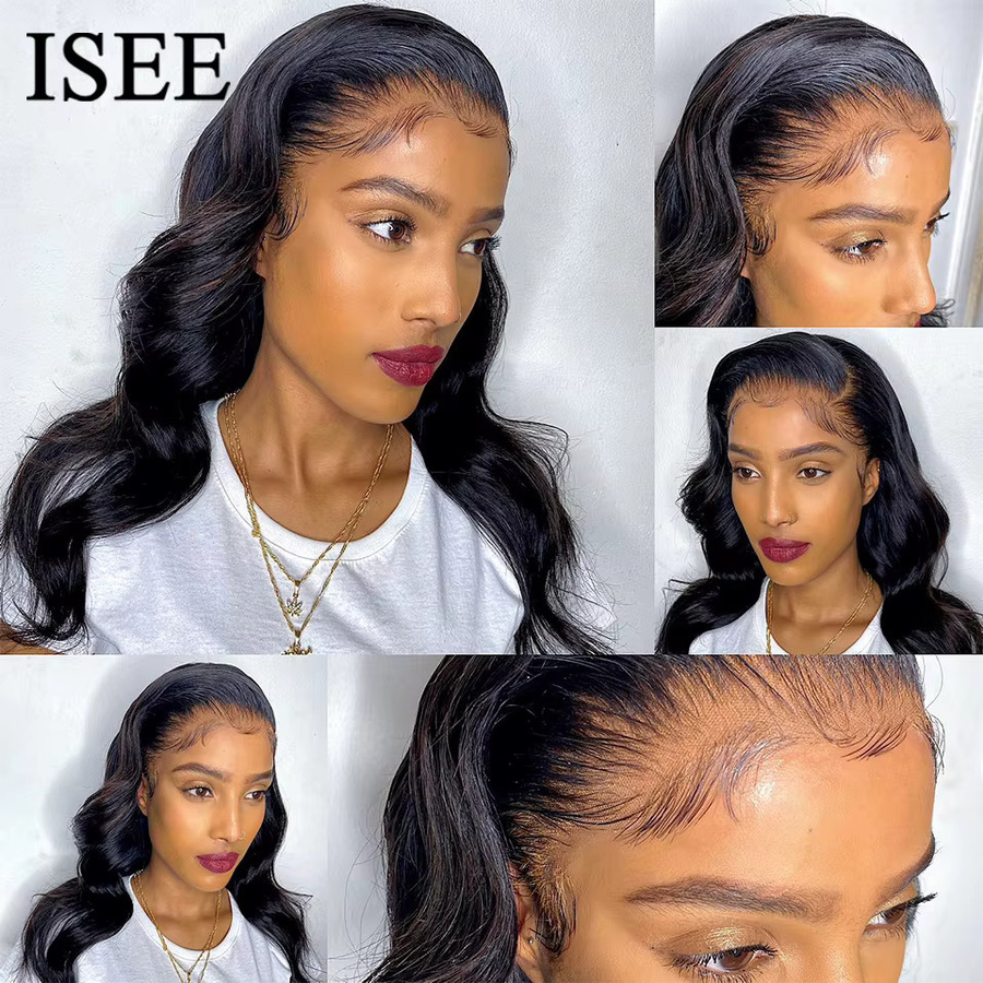 ISEE HAIR HD-Spitzenperücke, Echthaar, Körperwelle, Damen - Bild 4