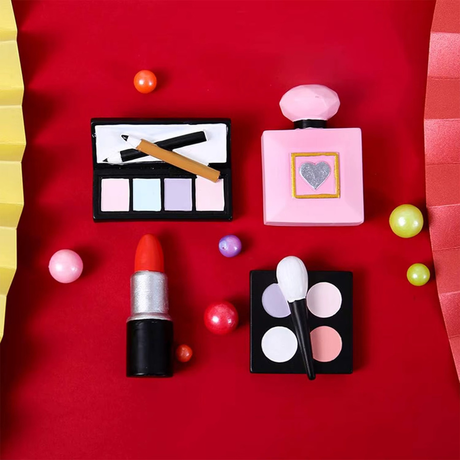 4er-Pack Make-up-Kuchenaufsätze aus Kunststoff in Mehrfarben für Geburtstagsparty-Dekorationen - Bild 5