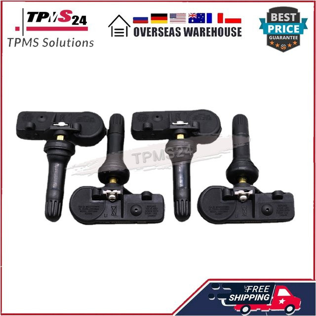 4er Set GANGLE Reifendrucksensor 433MHz für Citroen Peugeot DS 9683420380 Schwarz - Bild 1