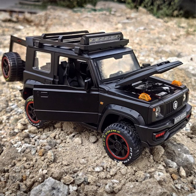 MAKEDA Suzuki Jimny Geländewagen Automodell Metall 1:18 Schwarz - Bild 1