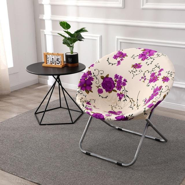 Yiran Furniture Runder Moon-Stuhlbezug aus elastischem Polyester-Spandex, waschbarer Sitzschutz für Hocker in verschiedenen Farben - Bild 1