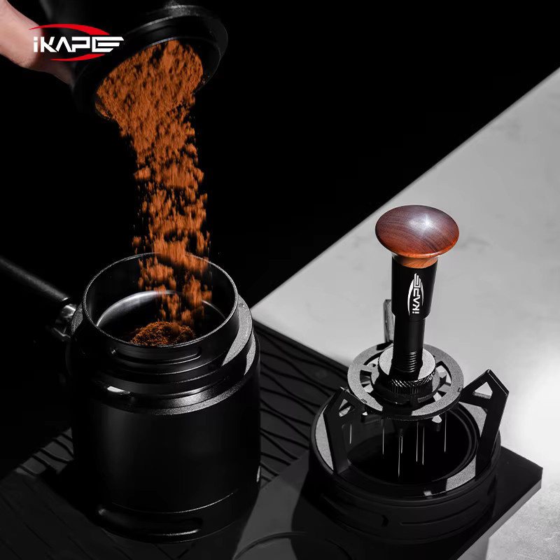 IKAPE V3 Espresso Rotary WDT Kaffeerührer mit Dosiertrichter und Ständer in Schwarz - Bild 5