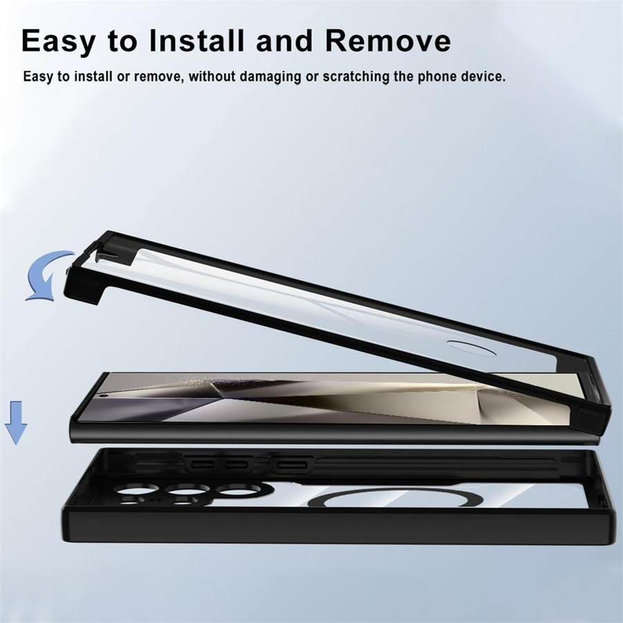 Transparente 360° Vollabdeckung Schutzhülle für Samsung Galaxy S24 S23 S25 S26 Ultra Plus FE Edge kompatibel mit kabellosem Laden - Bild 3