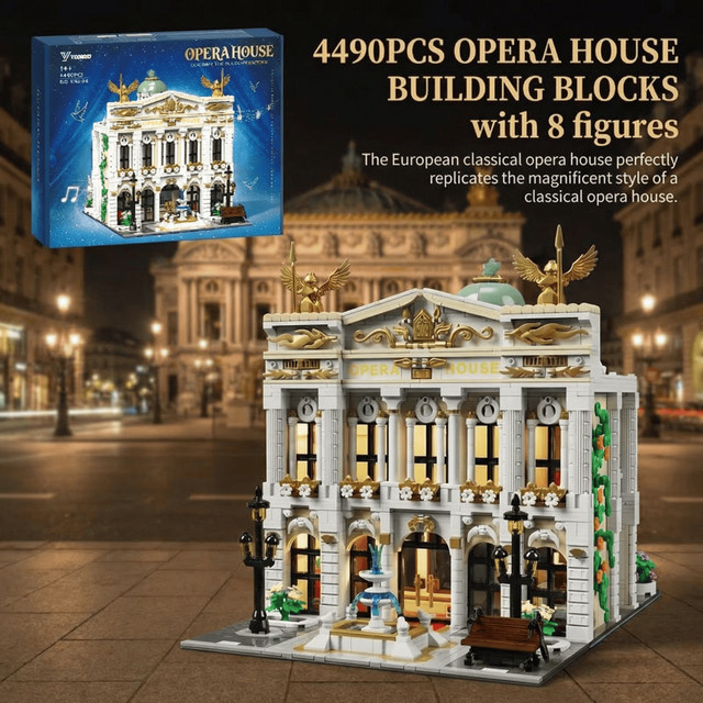 Opernhaus-Beleuchtungsset, Modulare Bausteine, Montagemodell-Bausatz, 4.490 Teile - Bild 1