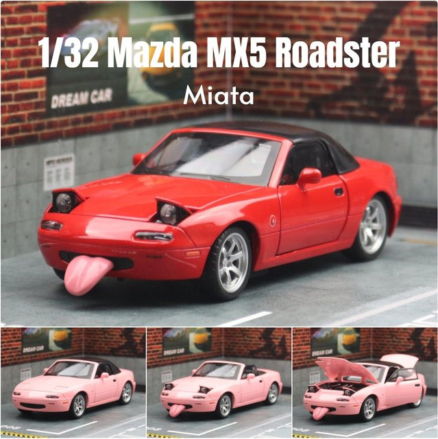 WELLY Mazda MX-5 Miata Roadster, Spielzeugautomodell, 1:32, mit Ton und Licht - Bild 1