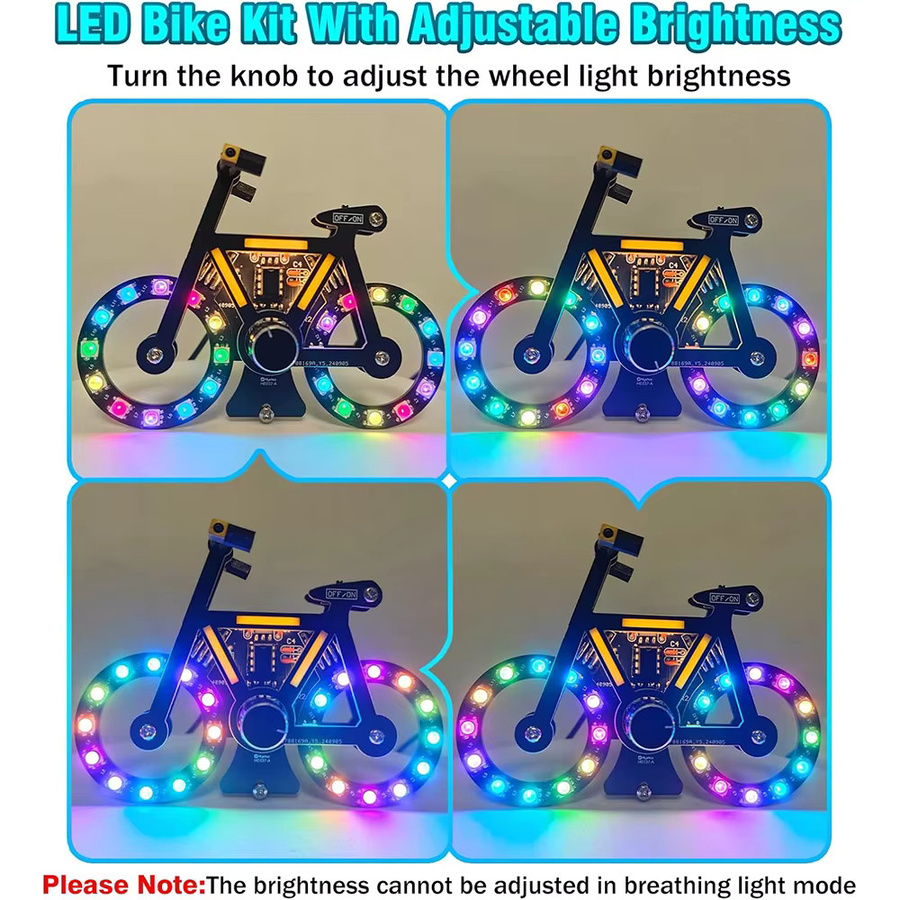 IST DIY Fahrrad Lötprojekt, Elektronische Suite mit SMD RGB LED Lichter, Knopfsteuerung - Bild 5