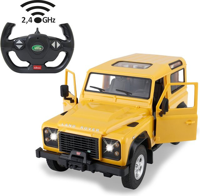 Jamara Land Rover Defender Spielfahrzeug 1:14 gelb - Bild 1