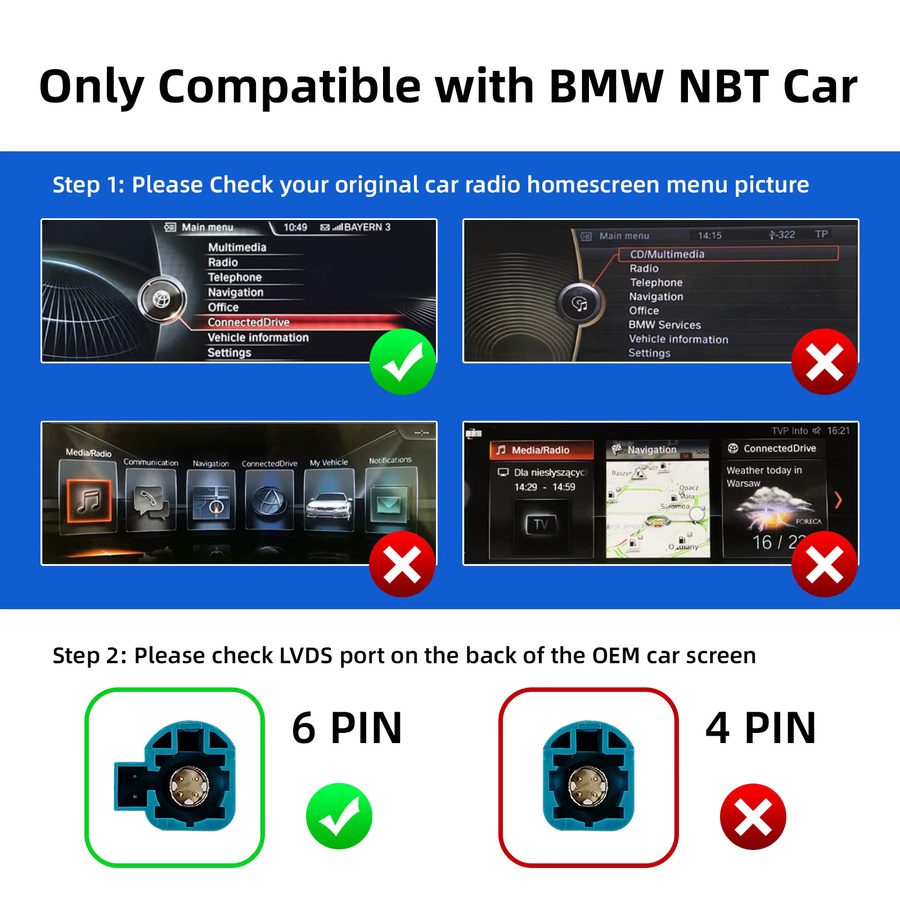 ANYFAR Kabelloser CarPlay und Android Auto Nachrüst-Decoder für BMW NBT/CIC Systeme, Schwarz - Bild 2