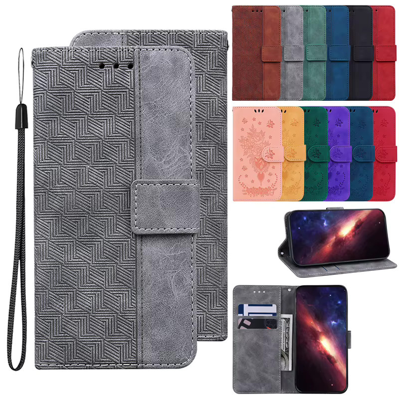 Stand Flip Wallet Case für Samsung Galaxy M15 M14 M30S M31S M21 M23 M32 M35 M55 M51 M52 M53 M54 5G M60 M80s in Blau - Bild 2