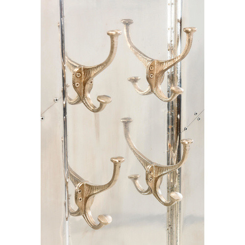 SIT Garderobenpaneel AIRMAN aus Mangoholz mit 4 Haken, Farbe Silber, B/H: 110 x 35 cm - Bild 2