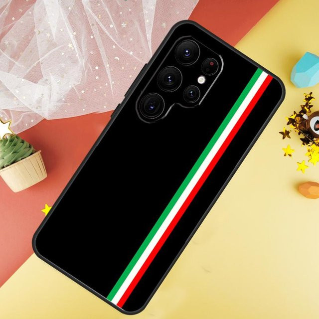 Handyhülle mit Italien Flagge Design für Samsung Galaxy S26 S25 S24 S23 S22 S21 S20 Ultra S10 Plus und S25 FE in Schwarz - Bild 1