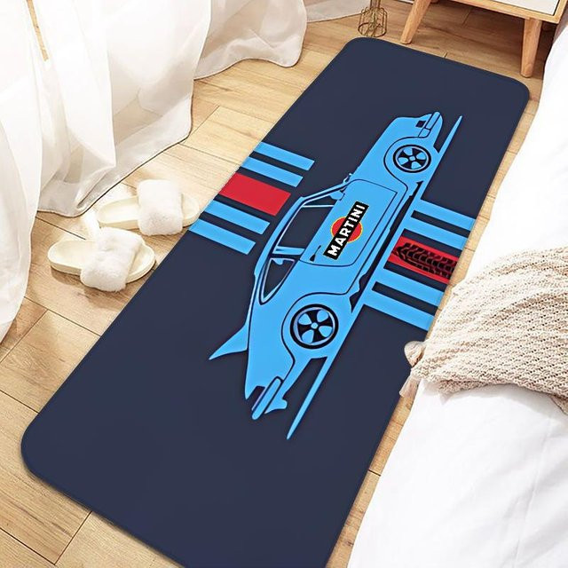 Karpetti Martini Racing Teppich Set, Blau, Maschinenwaschbar, B/T: 50 x 80 cm und 50 x 150 cm - Bild 1