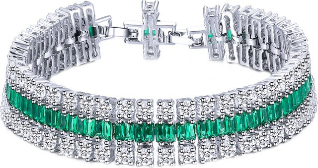 Cww zircons Tennis Armband, Silber, Zirkonia, Damen - Bild 1