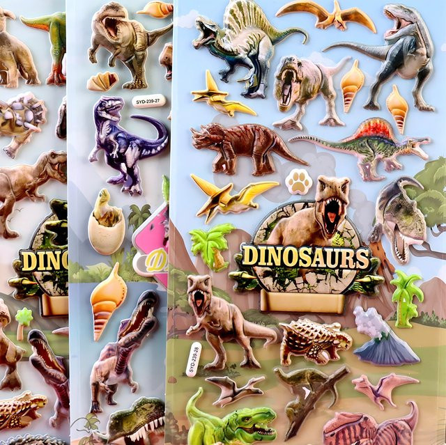 Keeppley Dinosaurier Blase Aufkleber, 4-teiliges Set, multicolour - Bild 1