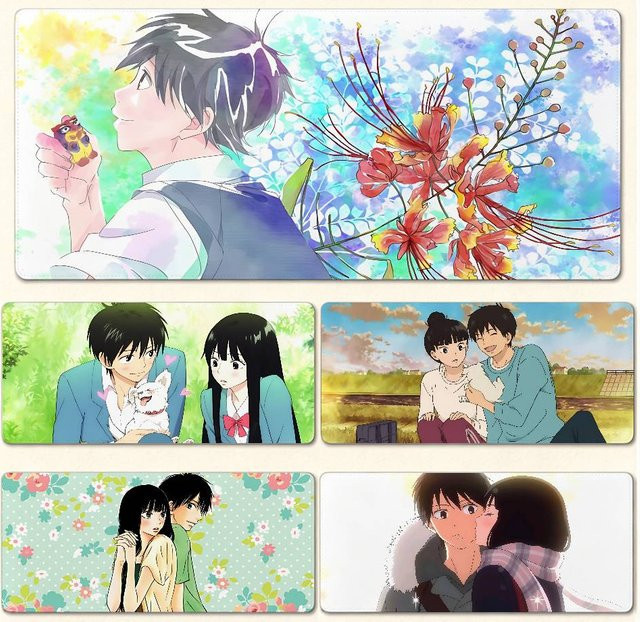 Bilibili Anime Kimi Ni Todoke Gaming-Mauspad in Multicolour, rutschfeste Schreibtischunterlage mit genähtem Rand für Computer und Tastatur - Bild 1