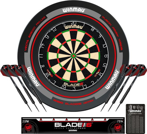 Winmau Blade 6 Dartboard, Dartscheibe, inkl. Zubehör-Set