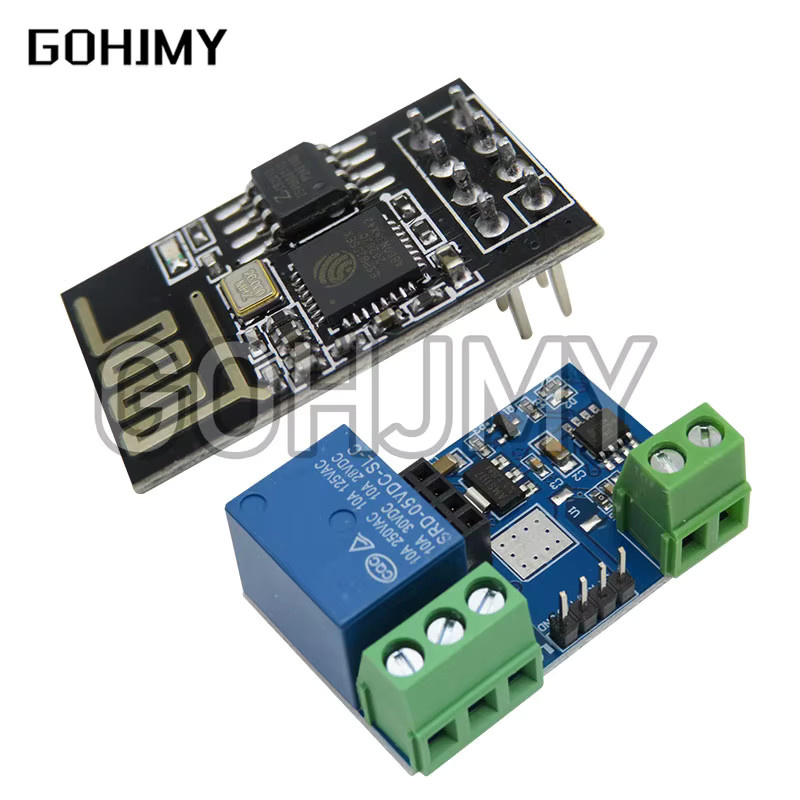 GOHJMY ESP8266 ESP-01S WIFI Relais Modul mit DHT11 Temperatur und Feuchtigkeit Sensor für Smart Home IoT in Multicolor - Bild 2