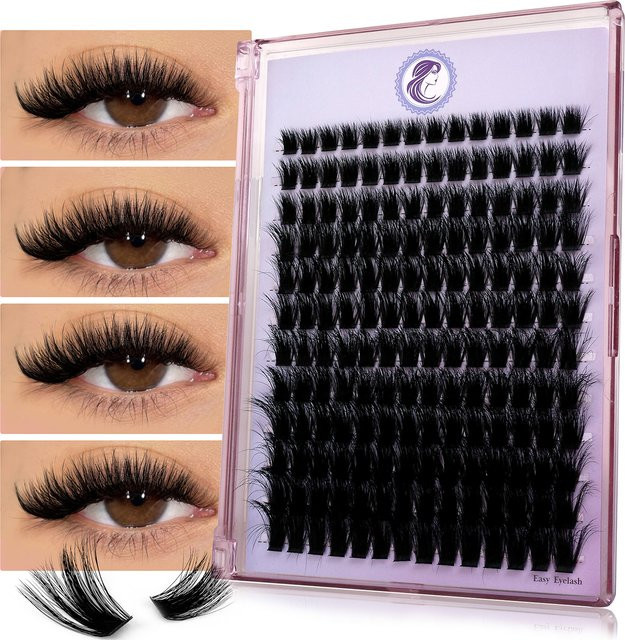 GROINNEYA Wimperncluster, 3D Faux-Nerzwimpern, Volumenwimpern - Bild 1
