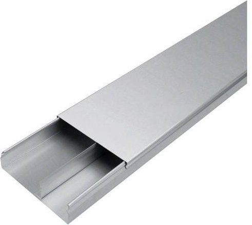 Hager Elektro-Sockelleistensystem UK190482 aus Stahl in Silber, Länge: 200 cm - Bild 1