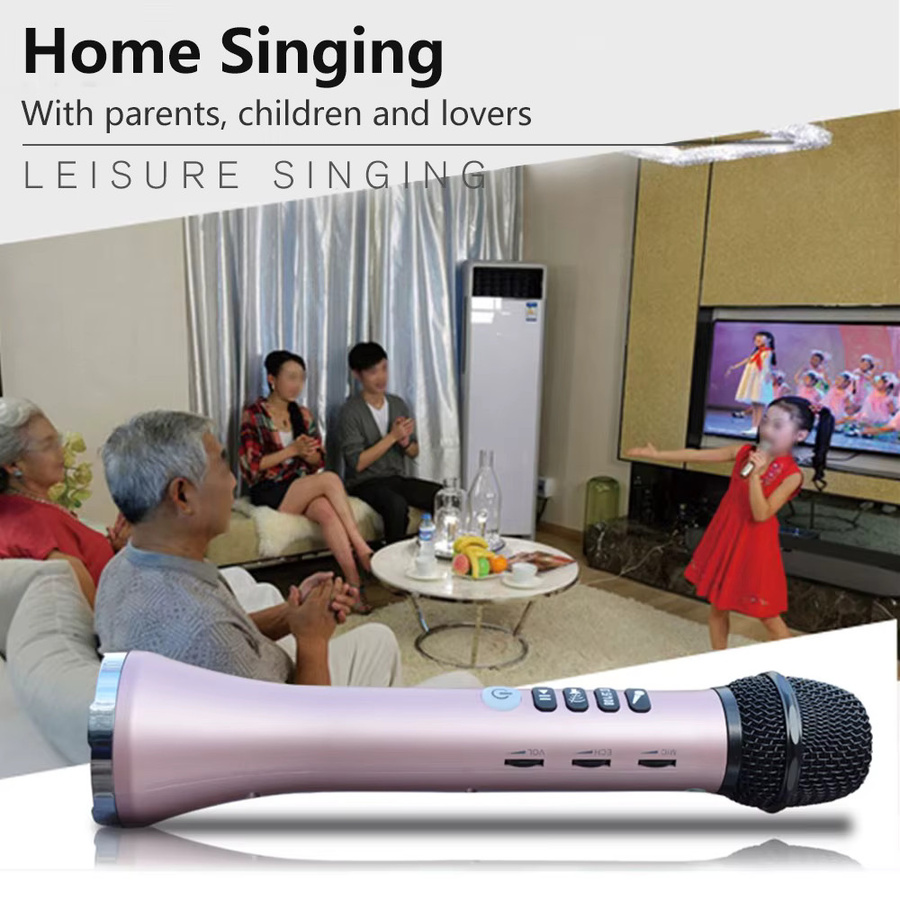 Xiaokoa L-698 2in1 Bluetooth Karaoke-Mikrofon und Lautsprecher mit 15W Leistung, 4000mAh Akku, Schwarz - Bild 5