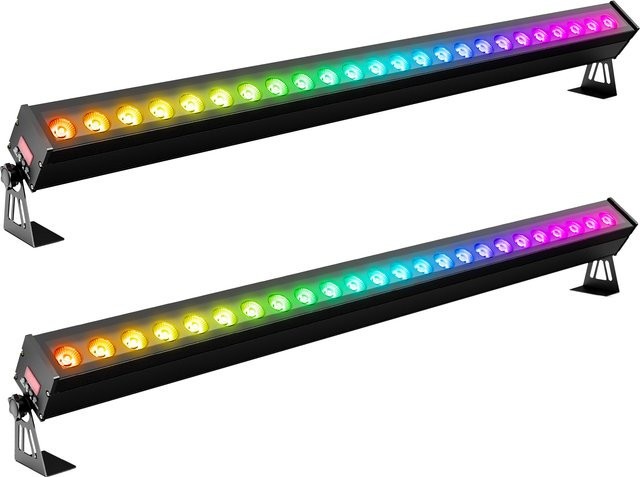 U'King 2er-Set RGB LED Wall Washer mit 120W, Wasserdichtes DMX512 Bühnenlicht für DJ, Party und Show, Schwarz - Bild 1