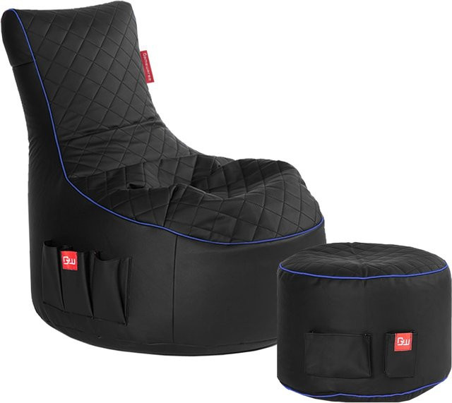 Gamewarez Gaming Sitzsack Bundle Classic Arctic Hurricane in Schwarz/Blau - Bild 1