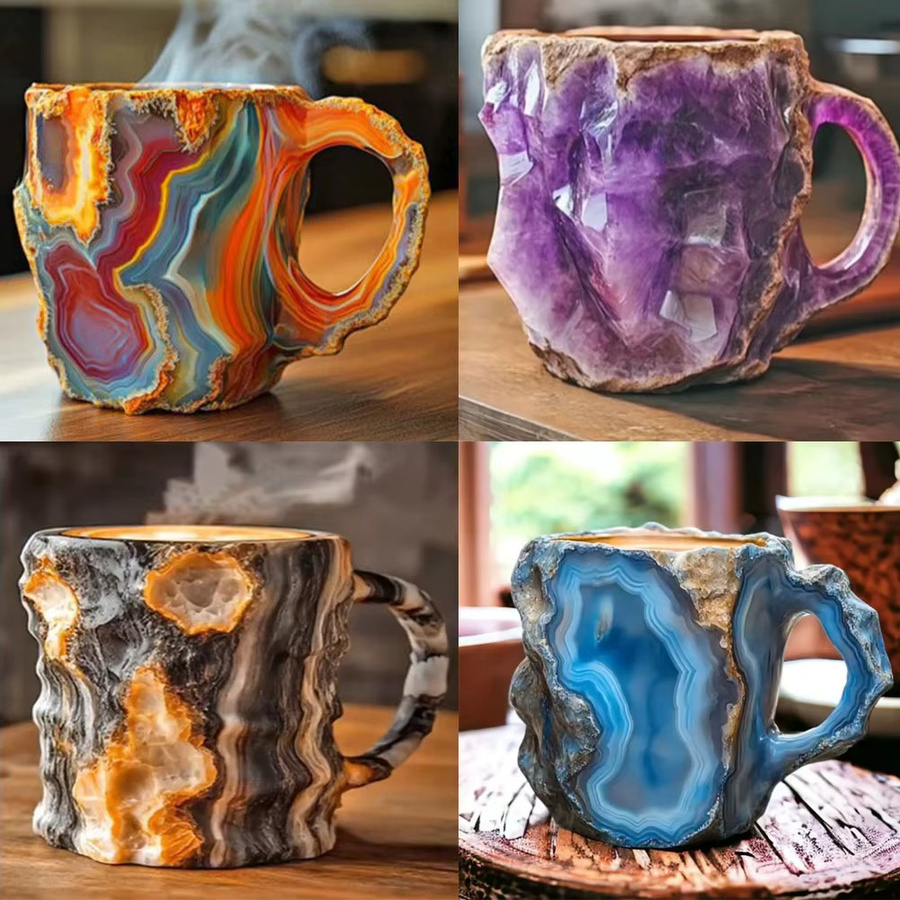 APWIKOGER Kristallglas Becher in Rot und Mehrfarbig, 200 ml, Elegante Kaffee- und Wasser-Tasse - Bild 4