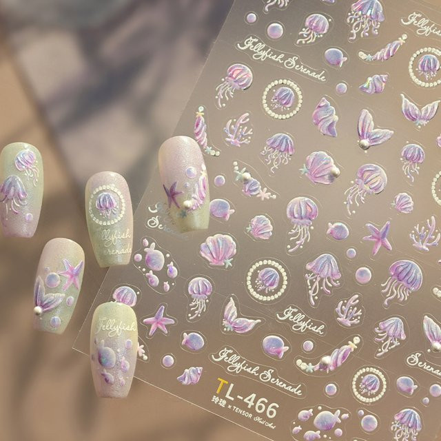 NAILFYOU Nagelkunst-Sticker, Tiefsee-Motiv, Selbstklebend - Bild 1