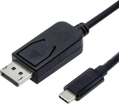 Value USB-C auf DisplayPort Adapterkabel in Schwarz, Länge: 1,00 m - Bild 1