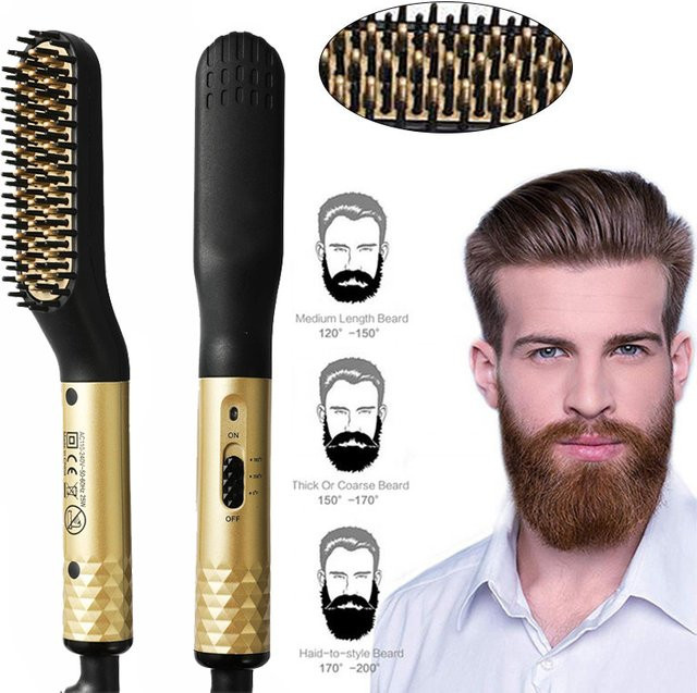 Elektrischer Heißer Kamm Haarglätter und Bartpflege, Herren - Bild 1
