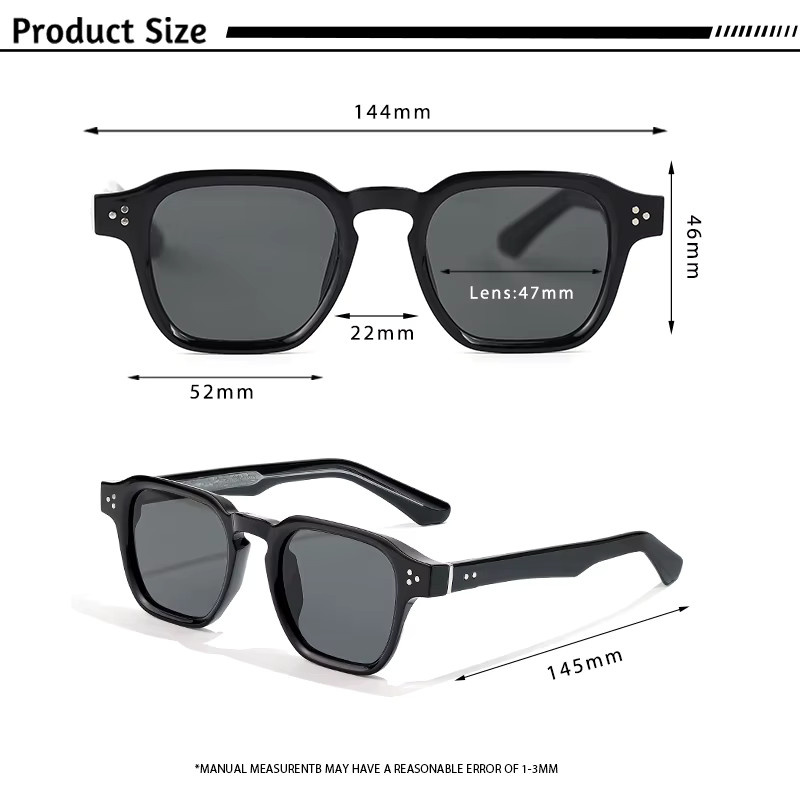 CATERSIDE Sonnenbrille, quadratisch, Vollrand, Unisex - Bild 3