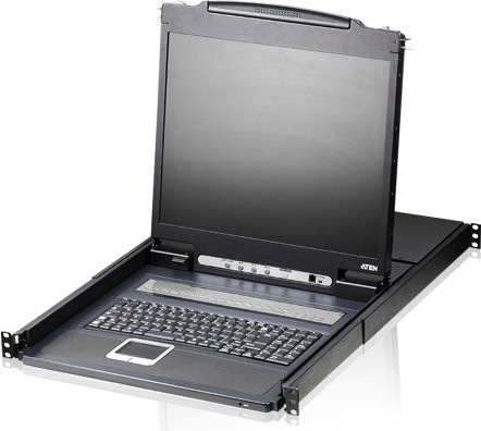 Aten CL1308N KVM-Switch 1U in Schwarz mit USB und PS/2 Anschlüssen für 1280 x 1024 Pixel - Bild 1