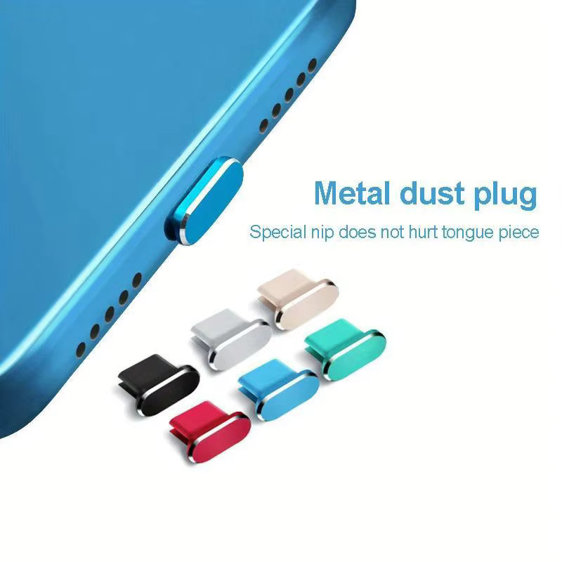 Set aus Staubschutzsteckern für USB-C und 3,5mm Klinke sowie SIM-Karten-Entfernungstool in Schwarz und Multicolour für Xiaomi und Samsung - Bild 5